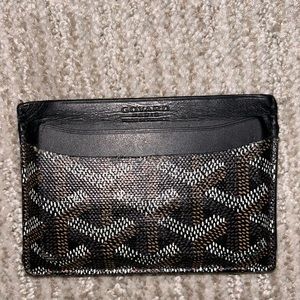 Authentic black Goyard card holder